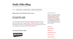 Desktop Screenshot of dailydibsblog.com